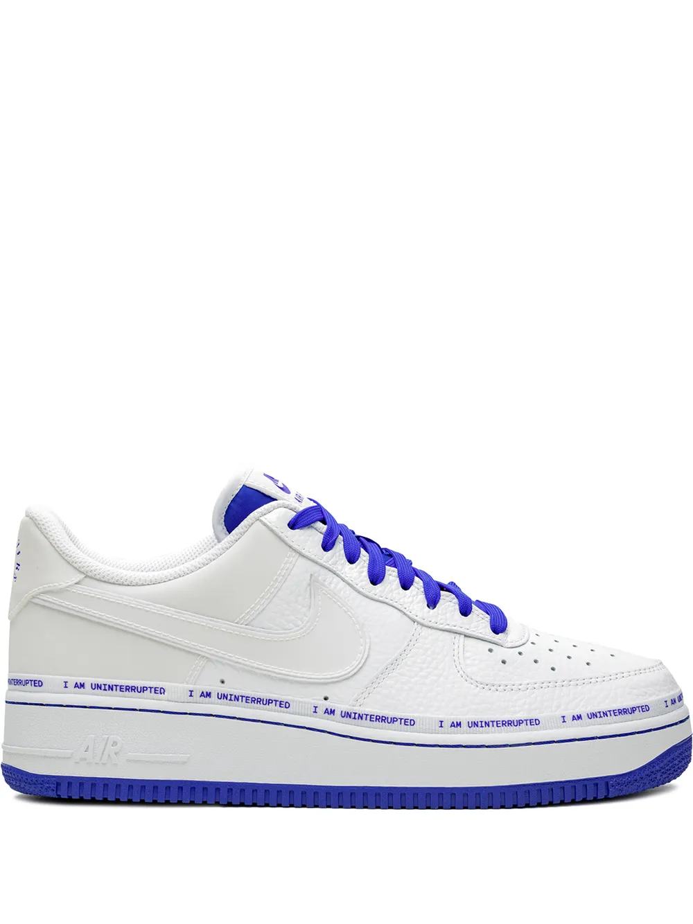 Nike Air Force 1 Low Uninterrupted More Than an Athlete sneaker in white and game royal